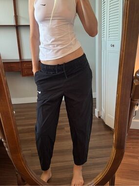 Nike Black Jogger Pants with White Swoosh